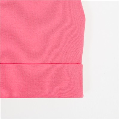 Шапка детская, цвет ярко-розовый, размер 44-47 см