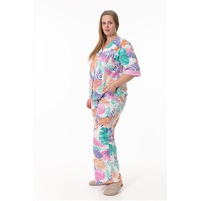 Пижама рубашка и брюки М325384рм