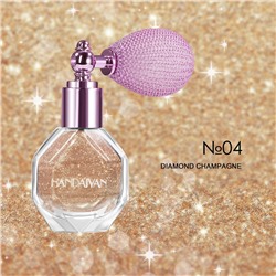 Сияющая пудра для тела, лица и волос с помпой-распылителем Handaiyan, Цвет 04