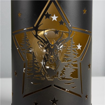 Фигурка светящаяся RISALUX «Ночные звёзды», LED-ночник, 3×ААА, чёрный, 12×12×20.5 см