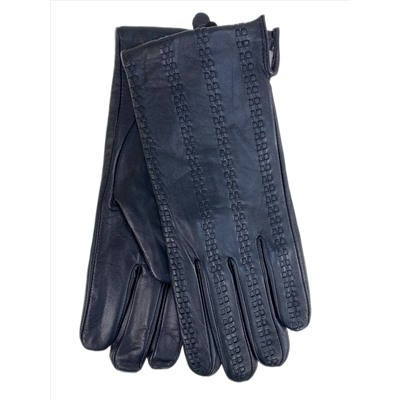 Женские  демисезонные перчатки из натуральной кожи, цвет черный