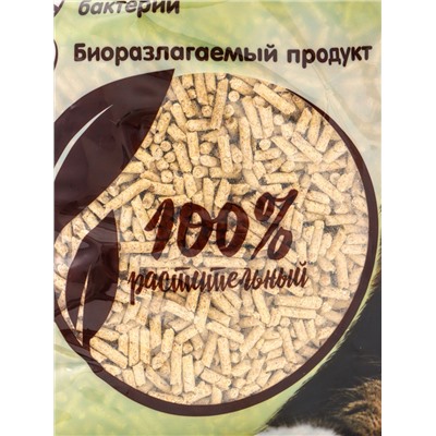 Наполнитель комкующийся растительный Wood Pellets, 10 л, CAT STEP