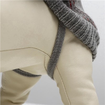 Свитер «Олень на сером», 2XL (ДС 41, ОШ 41, ОГ 36-60 см)