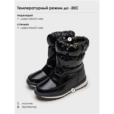 Сапоги для девочки черный