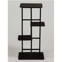 Подставка для цветов Greengo, 4 полки, 36×23×74 см, напольная, каркас металл, полки МДФ, чёрная