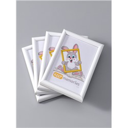 Набор фоторамок для фото 10×15 см «Радуга», 4 шт., белый, (пластиковый экран)