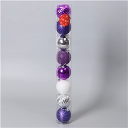 Ёлочные игрушки «Джина», шары новогодние, d=6 см, набор 8 шт., МИКС