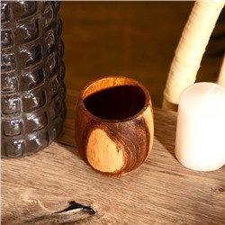 Стакан, 8×8×8 см, тиковое дерево