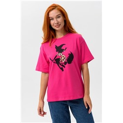 8506/1 Футболка женская оверсайз (Фея_фуксия)