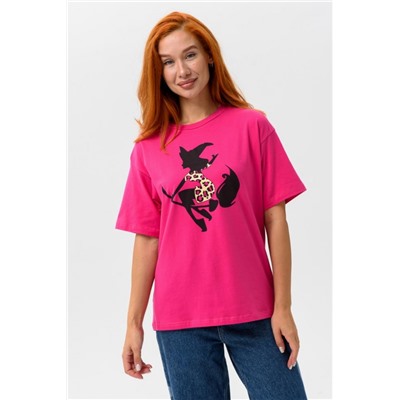 8506/1 Футболка женская оверсайз (Фея_фуксия)
