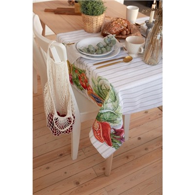Скатерть Этель Vegetable, 180×147 см, 100% хлопок, репс 210 г/м²