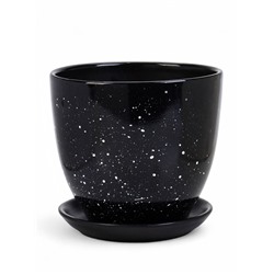 Горшок для цветов «Гранит», керамика, с поддоном, набор 4 шт.: 400 мл, 1 л, 2.5 л, 5 л