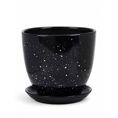 Горшок для цветов «Гранит», керамика, с поддоном, набор 4 шт.: 400 мл, 1 л, 2.5 л, 5 л