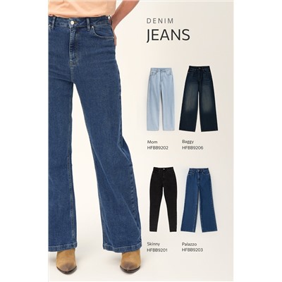 Женские джинсы палаццо с высокой посадкой Happyfox