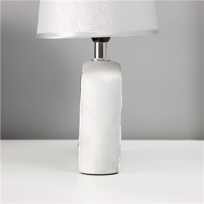 Настольная лампа с абажуром RISALUX «Океан», Е14, 40 Вт, серебро, 20×15×30 см