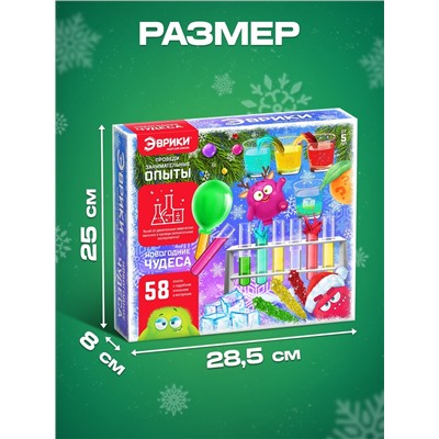 Набор для опытов «Новогодние чудеса», 58 опытов