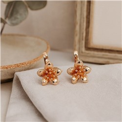 Серьги цветочки "Дубайское золото", арт.313.241