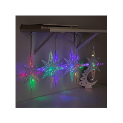 УЦЕНКА Гирлянда «Нить» 2 м с насадками «Полярная звезда», IP20, прозрачная нить, 30 LED, свечение мульти (RG/RB), мигание, 220 В