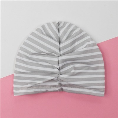 Шапка детская «Крошка Я. Полоска», размер 48, серая