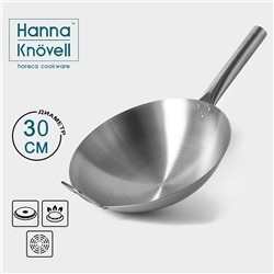 Сковорода-Wok Hanna Knövell Chief, d=30 см, с ручкой, нержавеющая сталь
