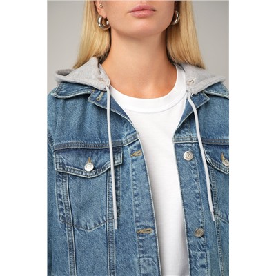 Женская джинсовая куртка с капюшоном Happyfox