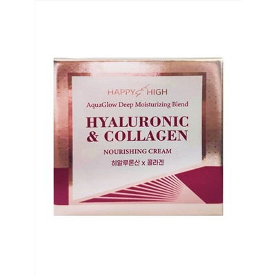 HAPPY HIGH Питательный крем для лица с гиалуроновой кислотой и коллагеном / Aqua Glow Deep Moisturizing Blend, 50 г