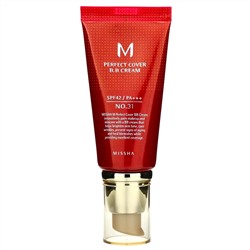 Missha, Perfect Cover BB Cream, BB-крем, SPF 42 PA+++, оттенок 31 золотисто-бежевый, 50 мл