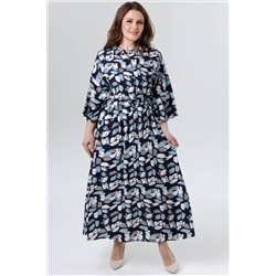 Платье штапель  6123/02/Синий, голубой