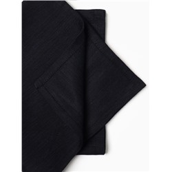 Набор салфеток с декоративными кольцами «Этель» Dark, 40×40 см - 4 шт., 100% лён