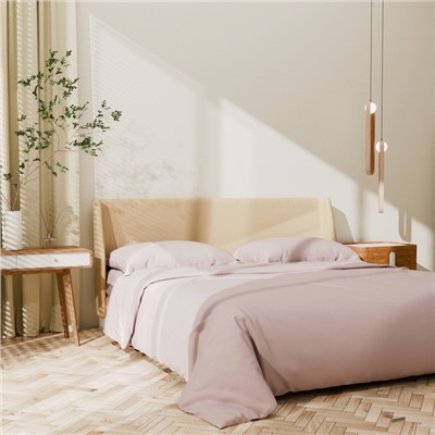 Постельное бельё 1.5-спальное «Этель» Silver cloud, мако-сатин