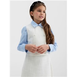 Жилетка для девочки, MINAKU :Party Dress, белая, рост 128 см