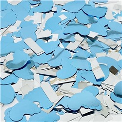 Пневмохлопушка CM015 Blue "Бэби-бум" / Baby Boom для Гендер Пати (Gender Party) (мальчик, конфетти, фольга) 30см