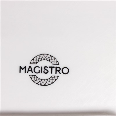 Блюдо сервировочное Magistro «Квадрат Бланш», d=30.5 см, фарфор, белое