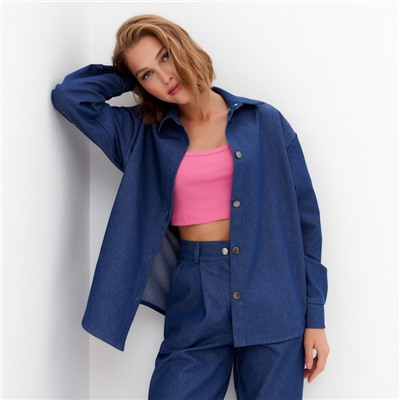 Топ женский в рубчик MINAKU: Basic line, ярко-розовый, размер 46