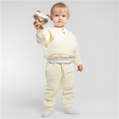 Штанишки детские MINAKU: Basic Line BABY, рост 68-74 см, молочные