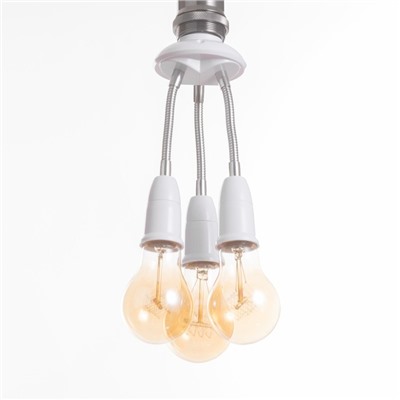 Светильник «Синди трио» Е27/(3хЕ27) 15 Вт белый 8×8×22 см BayerLux