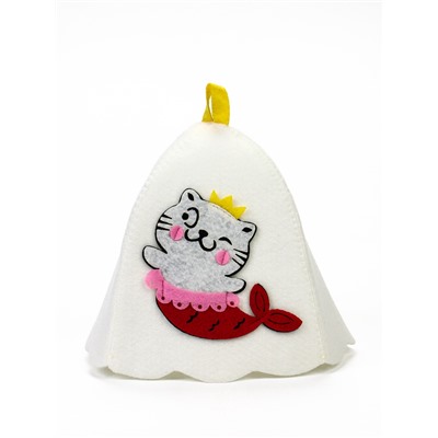 Шапка для бани и сауны «Ариэль», полиэстер, детская, белая