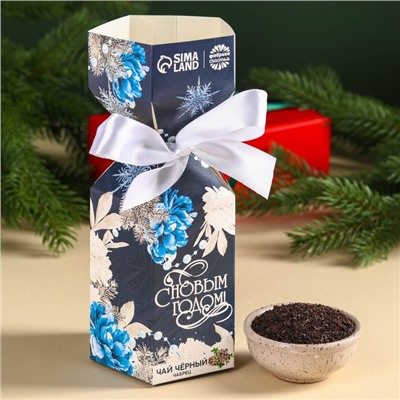 Чай чёрный «С Новым годом», с чабрецом, в коробке конфете, 100 г