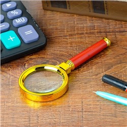 Лупа классическая в золотой оправе 6х, d=6 см