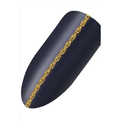 Nail Art Цепочка тройное плетение, 95 см, золотистый KRISTALLER, 1107611