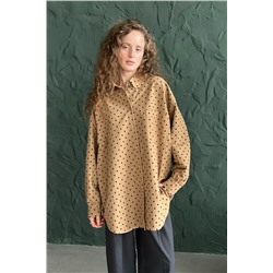 Рубашка женская  HUG077/11/Бежевый, черный
