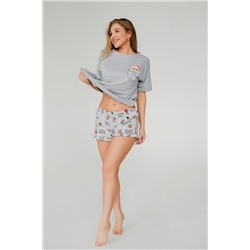 Пижама с шортами домашняя Тигрята серый НАТАЛИ, 1062257