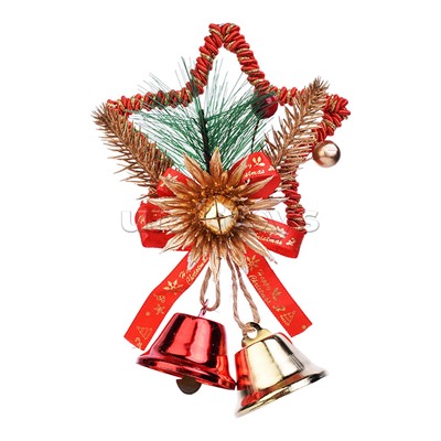 Новогоднее украшение "Новогодние колокольчики" (красные)