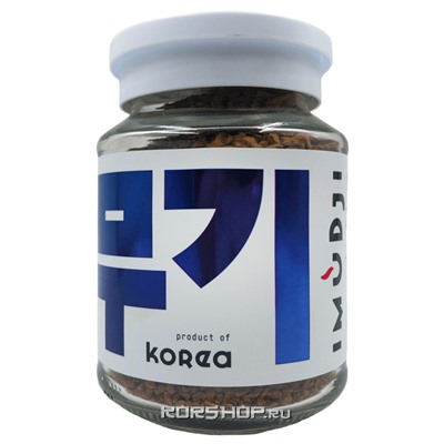 Натуральный растворимый сублимированный кофе Imudji Blue, Корея, 90 г Акция