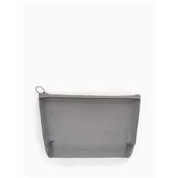Косметичка Classic, сетка, на молнии, серая