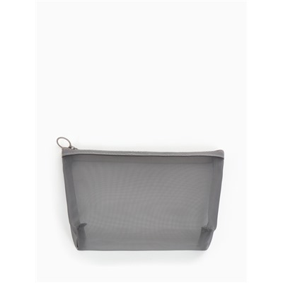 Косметичка Classic, сетка, на молнии, серая