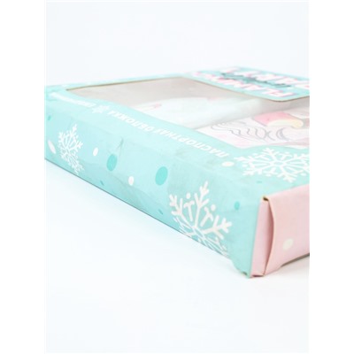 УЦЕНКА Набор: паспортная обложка-облачко и ежедневник-облачко «Flamingo winter party»