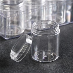 Баночка для мелочей «Круг», пластик, набор 12 шт., 4.8×3.7×3.7 см