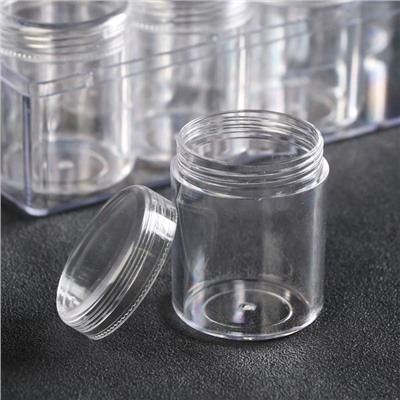 Баночка для мелочей «Круг», пластик, набор 12 шт., 4.8×3.7×3.7 см