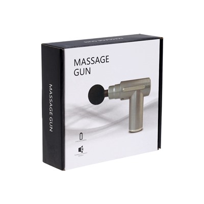 Массажёр для тела LEM-02, вибрационный, 4 насадки, 6 режимов, 1800-3200 об/мин, чёрный